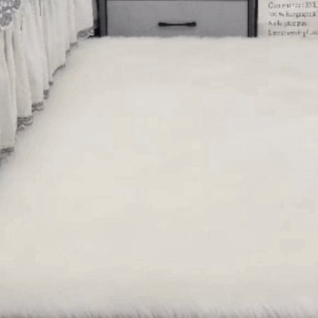พรม MJHOMEDESIGNS BEDSIDE CARPET 63 ขนาด 80 X 150 ซม. ขาว_1