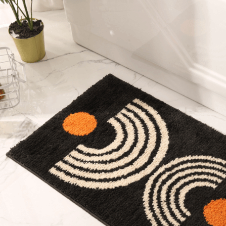 พรม MJHOMEDESIGNS DOORMAT CARPET 02 ขนาด 40*60 CM ดำ_1
