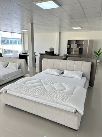 เตียง 6 ฟุต MJHOMEDESIGNS DC974 สีเบจ_1