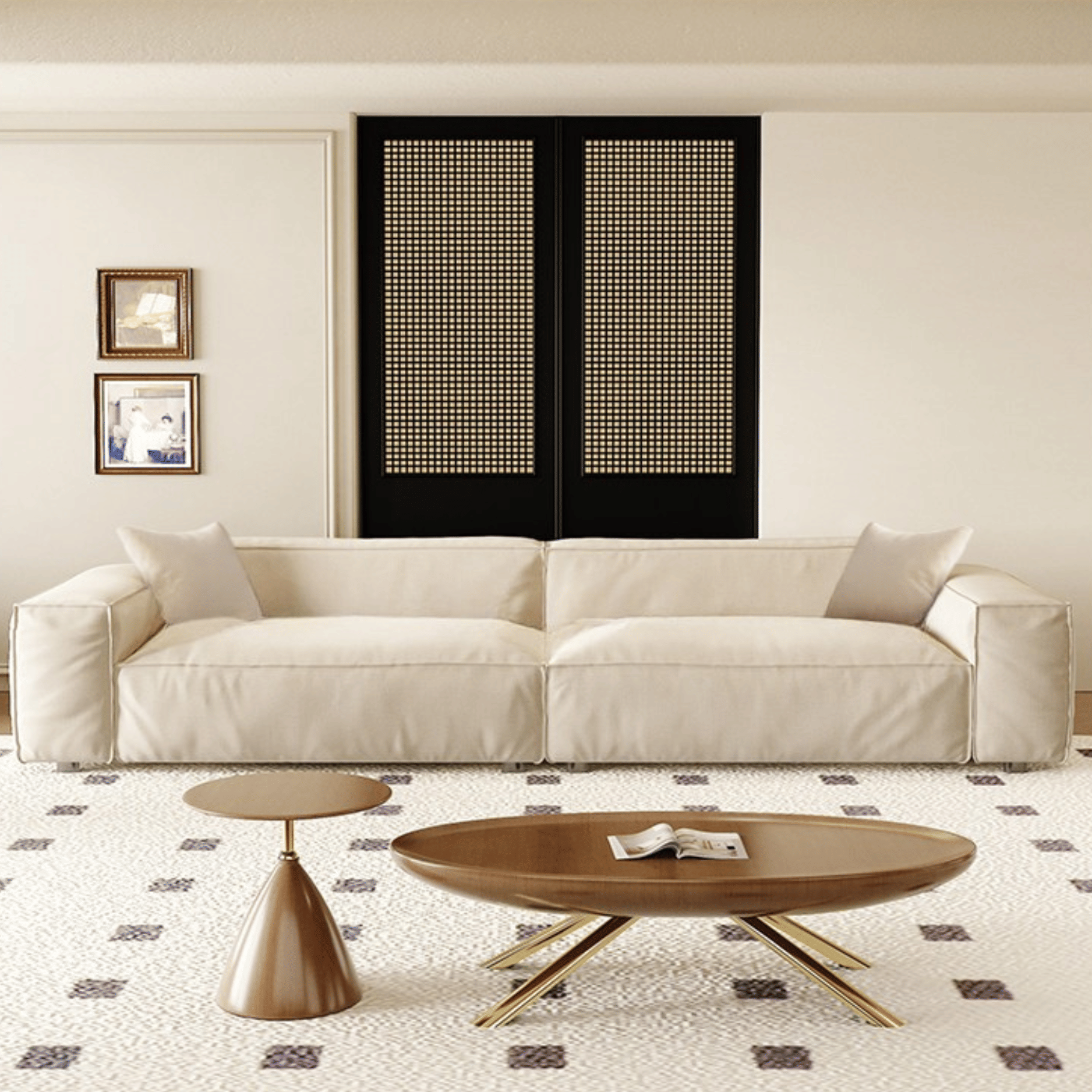 โซฟา MJHOMEDESIGNS SF330 สีเบจ L240XW95XH70 CM_2