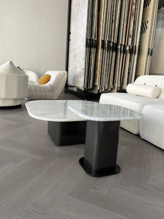 โต๊ะกลาง MJHOMEDESIGNS TB1422 L90XH32 CM + L45XH43 CM ดำ/เทา_3
