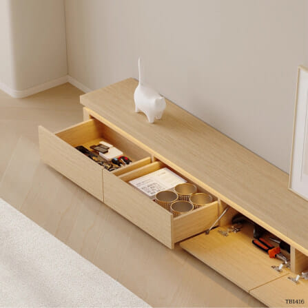 ตู้วางทีวี MJHOMEDESIGNS TB1416 สีเบจ L160XW30XH26 CM_5
