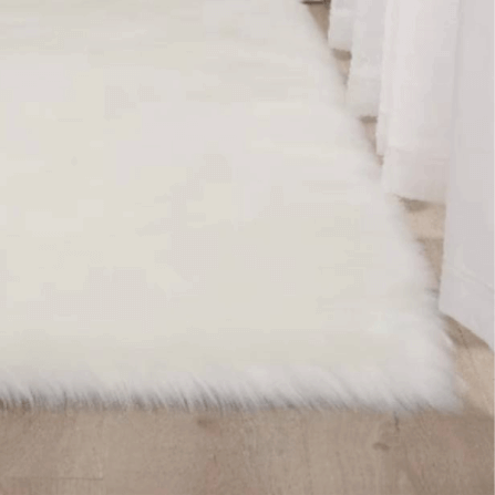 พรม MJHOMEDESIGNS BEDSIDE CARPET 63 ขนาด 80 X 150 ซม. ขาว_2