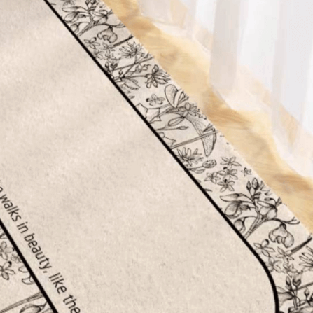 พรม MJHOMEDESIGNS BEDSIDE CARPET 77 ขนาด 80*160 ซม. ขาว_2