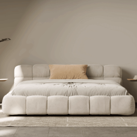 เตียง 6 ฟุต MJHOMEDESIGNS รุ่น DC978 ขนาด 183X198X80 ซม. สีเบจ_2