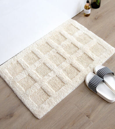 พรม MJHOMEDESIGNS DOORMAT CARPET 04 ขนาด 40*60 CM ขาว_3