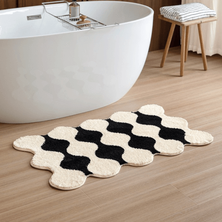 พรม MJHOMEDESIGNS DOORMAT CARPET 07 ขนาด 70*100 CM ดำ-ขาว_2