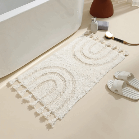 พรม MJHOMEDESIGNS DOORMAT CARPET 35 ขนาด 50*80 CM ขาว_2