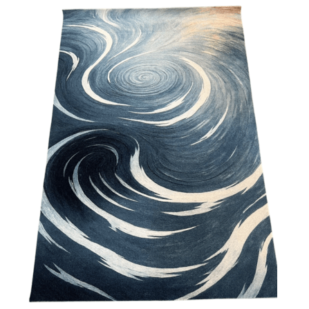 พรม MJHOMEDESIGNS ABYSSAL SWIRL SERIES ขนาด 120 X 180 ซม. น้ำเงิน_2