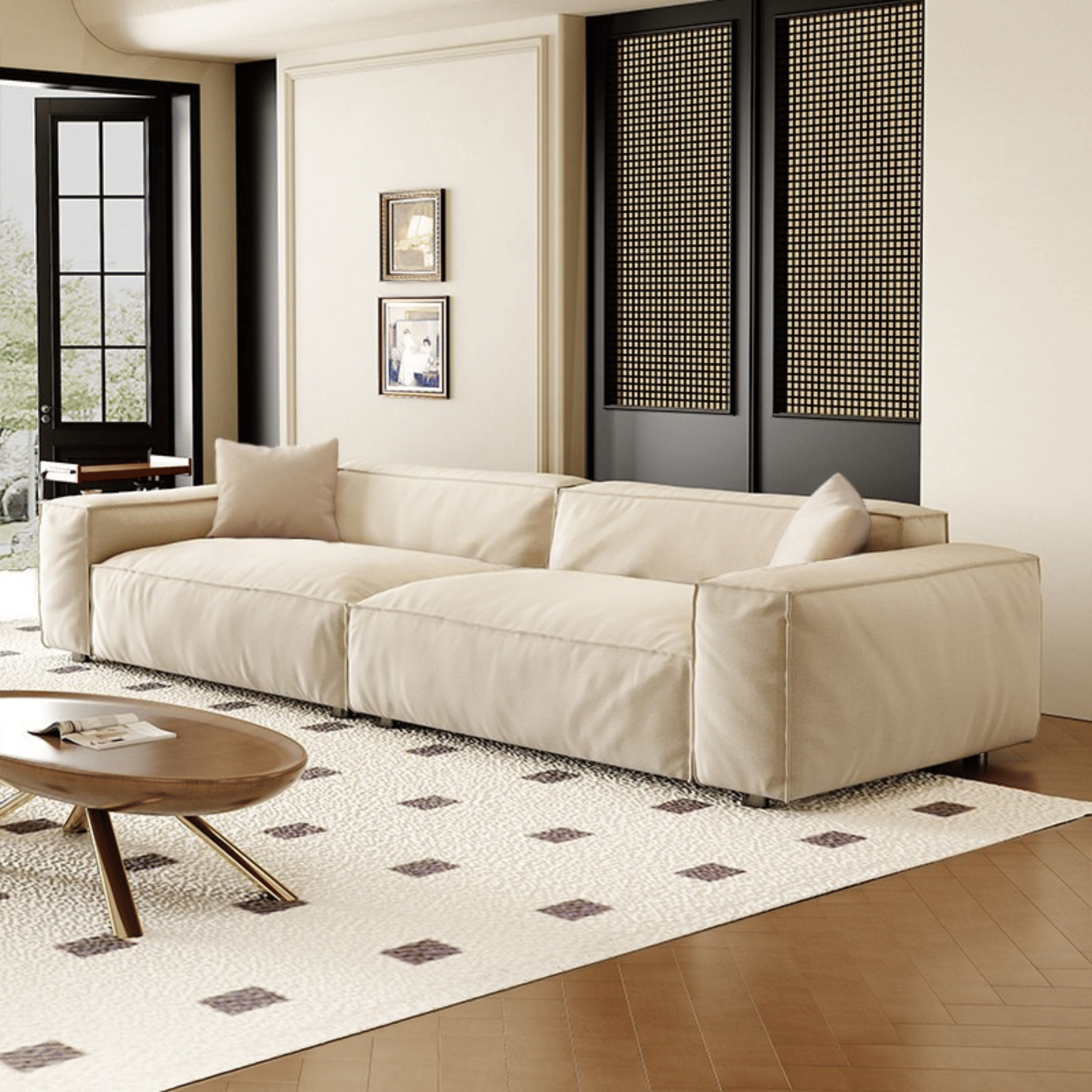 โซฟา MJHOMEDESIGNS SF330 สีเบจ L240XW95XH70 CM_3