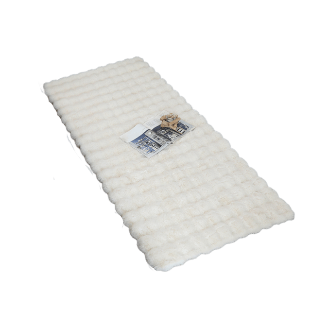 พรม MJHOMEDESIGNS BEDSIDE CARPET 59 60 X 120 ซม. ครีม