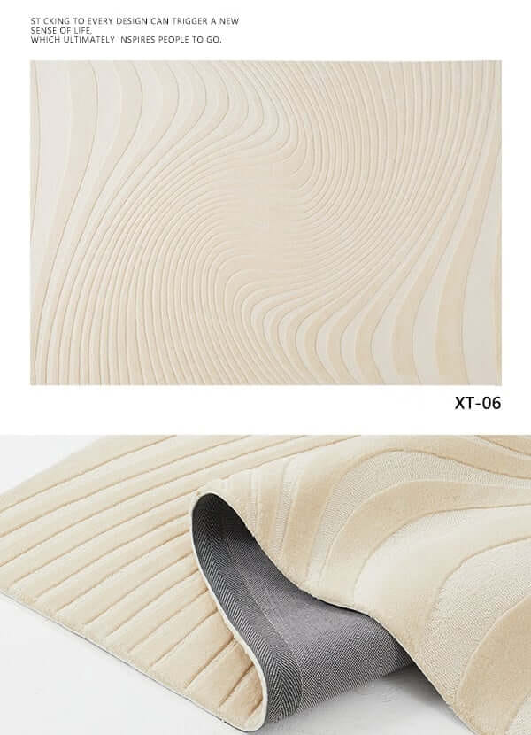 พรม MJHOMEDESIGNS LINE SERIES XT-06 ขนาด 160 X 230 ซม. ครีม_0