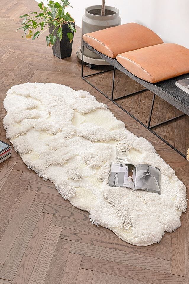พรม MJHOMEDESIGNS QINGSI MUXUE 80X160 ซม. ครีม