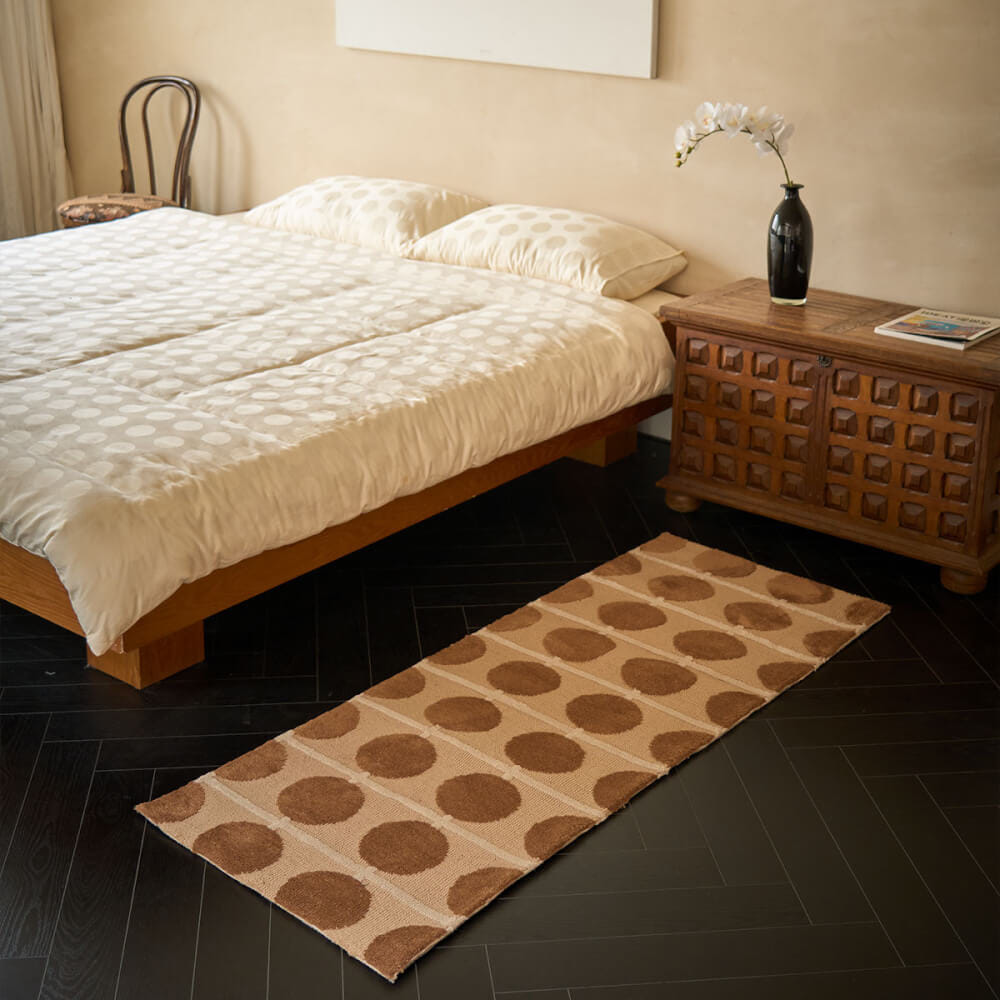 พรม MJhomedesigns Bedside Carpet 69 60x160 ซม. น้ำตาล