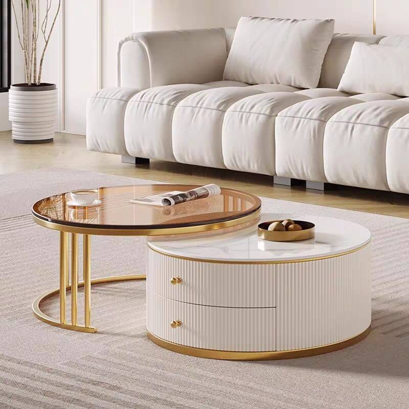 โต๊ะกลาง MJhomedesigns TB243 L60xH35 + L80xH42 cm
