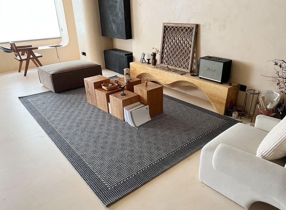พรม MJHOMEDESIGNS THE NOMAD SERIES ขนาด 140 X 200 ซม. ดำ