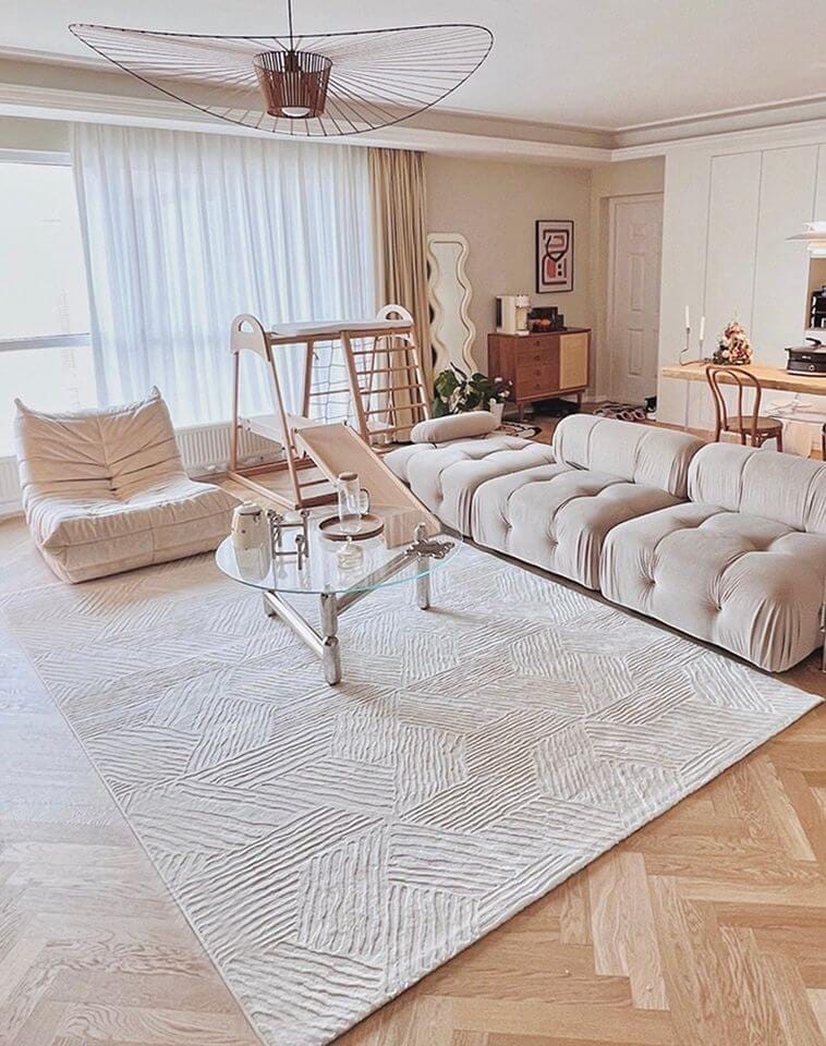 พรม MJhomedesigns Raphael Series STRH-02 ขนาด 160 x 230 ซม. ครีม