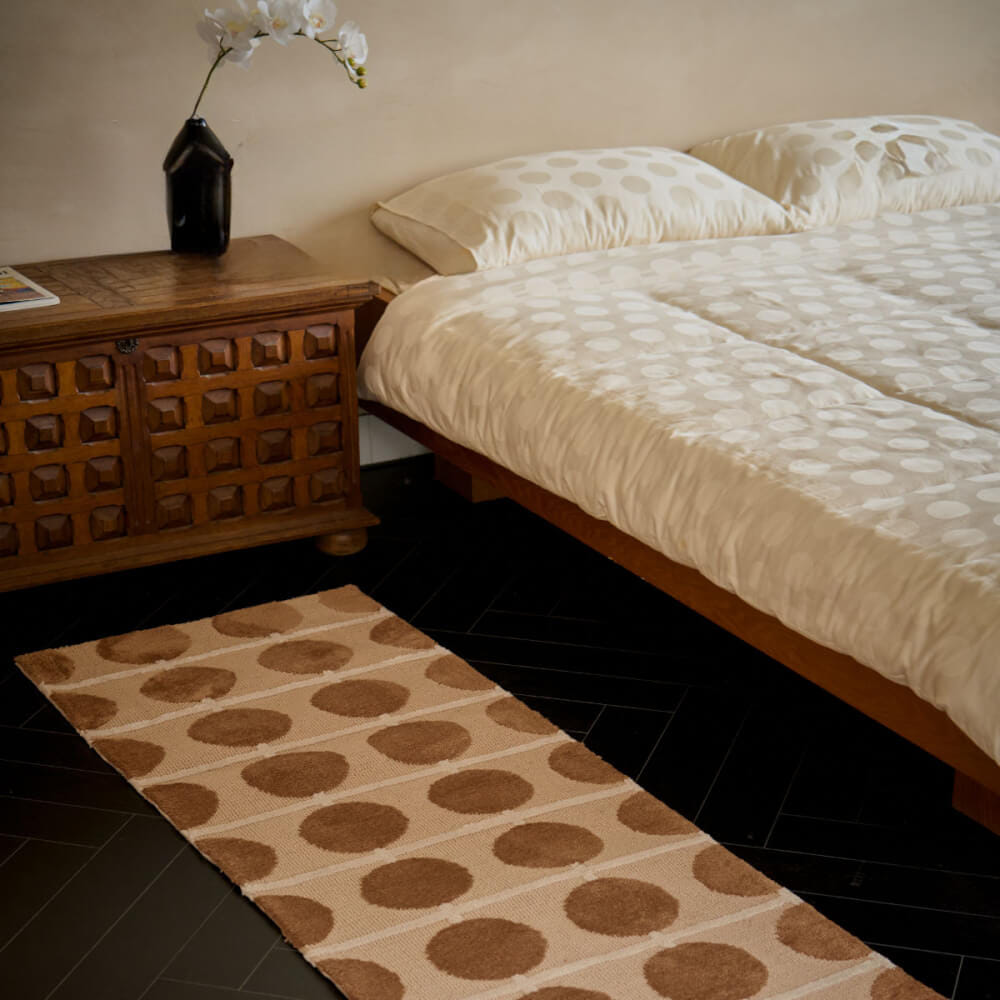 พรม MJhomedesigns Bedside Carpet 69 60x160 ซม. น้ำตาล