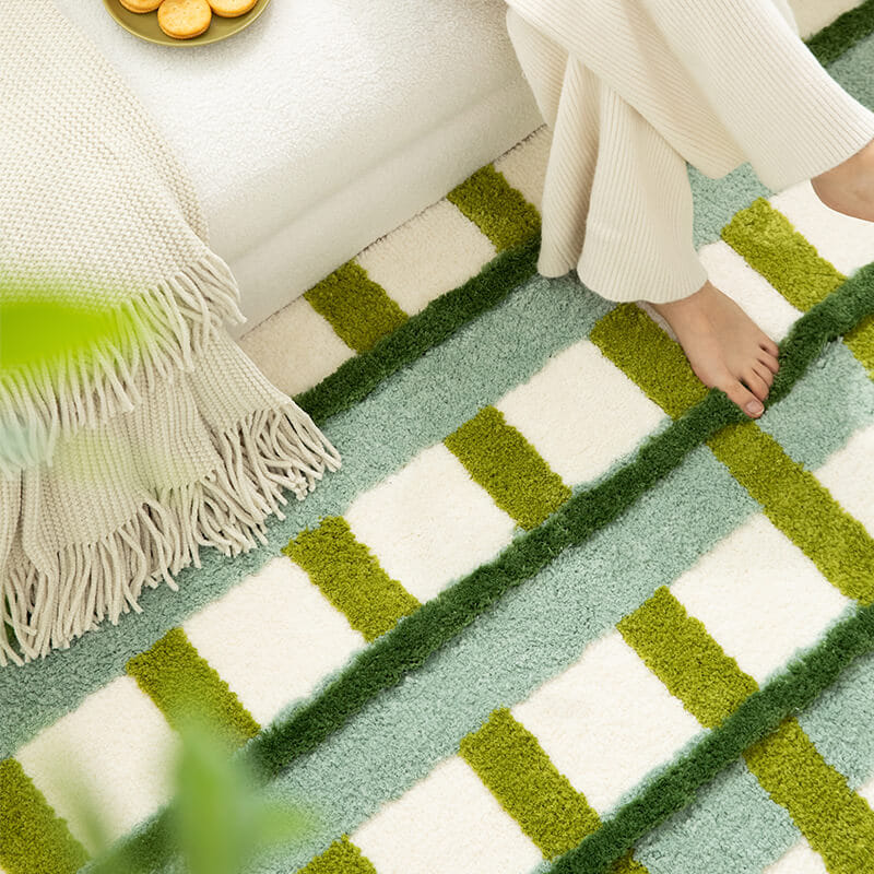 พรม MJHOMEDESIGNS BEDSIDE CARPET 03 ขนาด 60 X 120 ซม. เขียว