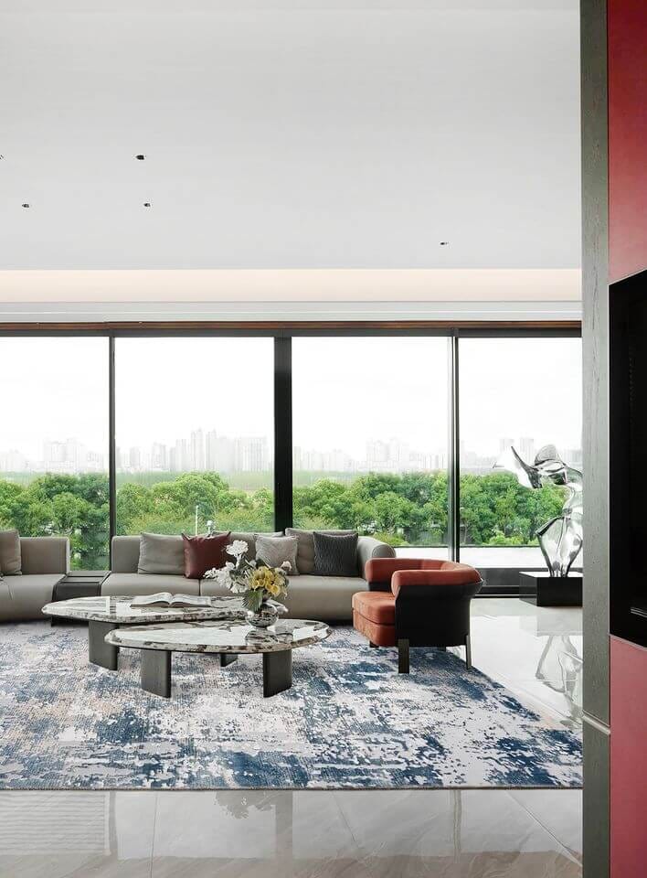 พรม MJhomedesigns Phoenix Series GN101 ขนาด 155 x 230 ซม. เทา