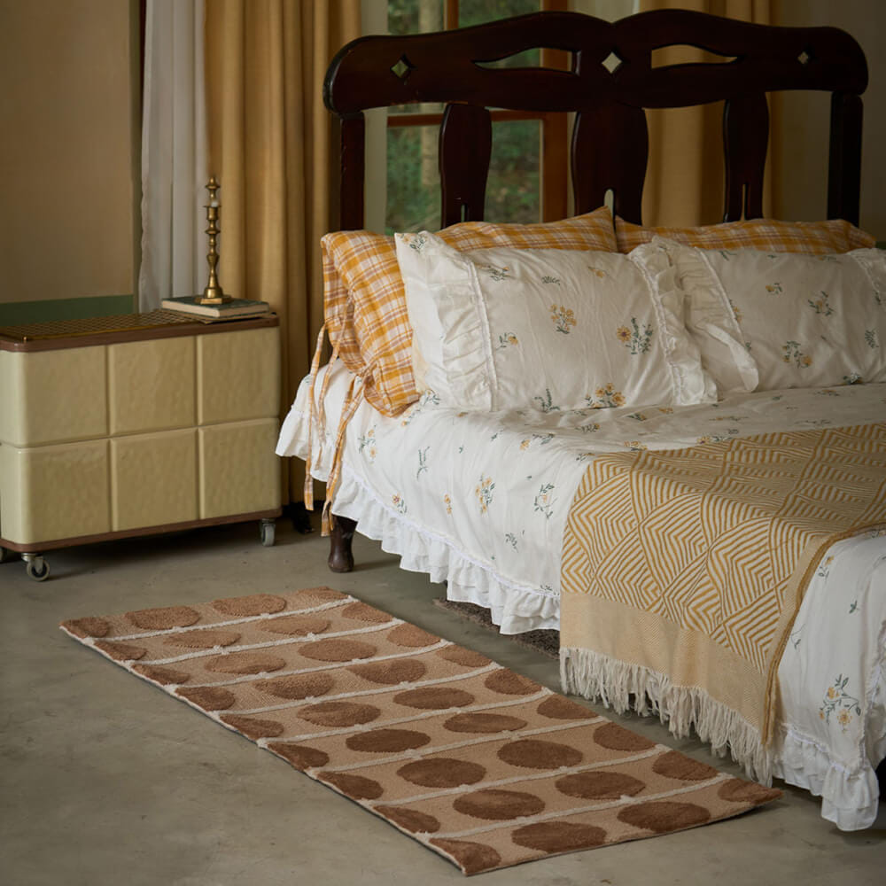 พรม MJhomedesigns Bedside Carpet 69 60x160 ซม. น้ำตาล