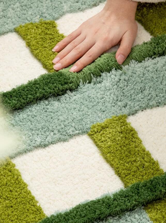 พรม MJHOMEDESIGNS BEDSIDE CARPET 03 ขนาด 60 X 120 ซม. เขียว