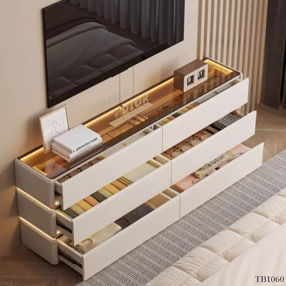 ตู้เก็บของ MJhomedesigns TB1060 สีครีม L120xW30XH63 cm