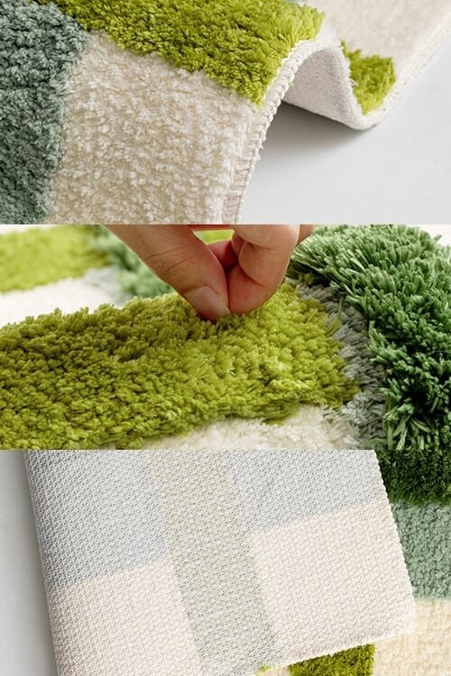 พรม MJHOMEDESIGNS BEDSIDE CARPET 03 ขนาด 60 X 120 ซม. เขียว