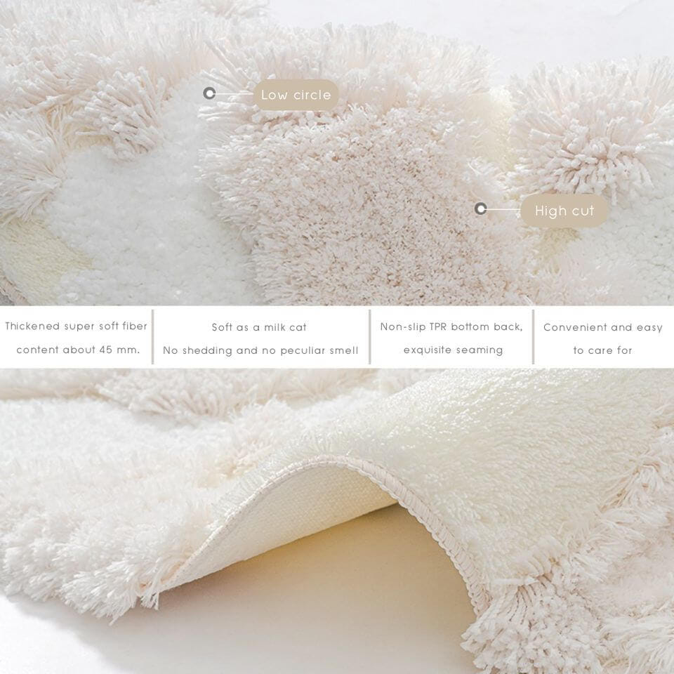 พรม MJHOMEDESIGNS QINGSI MUXUE 80X160 ซม. ครีม