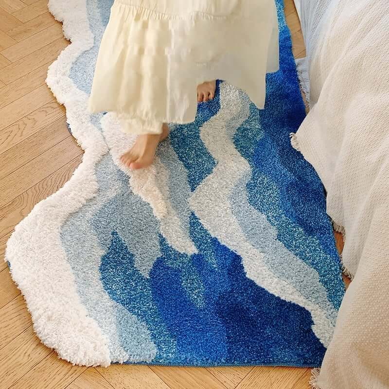 พรม MJHOMEDESIGNS BEDSIDE CARPET 15 80X155 ซม. ฟ้า