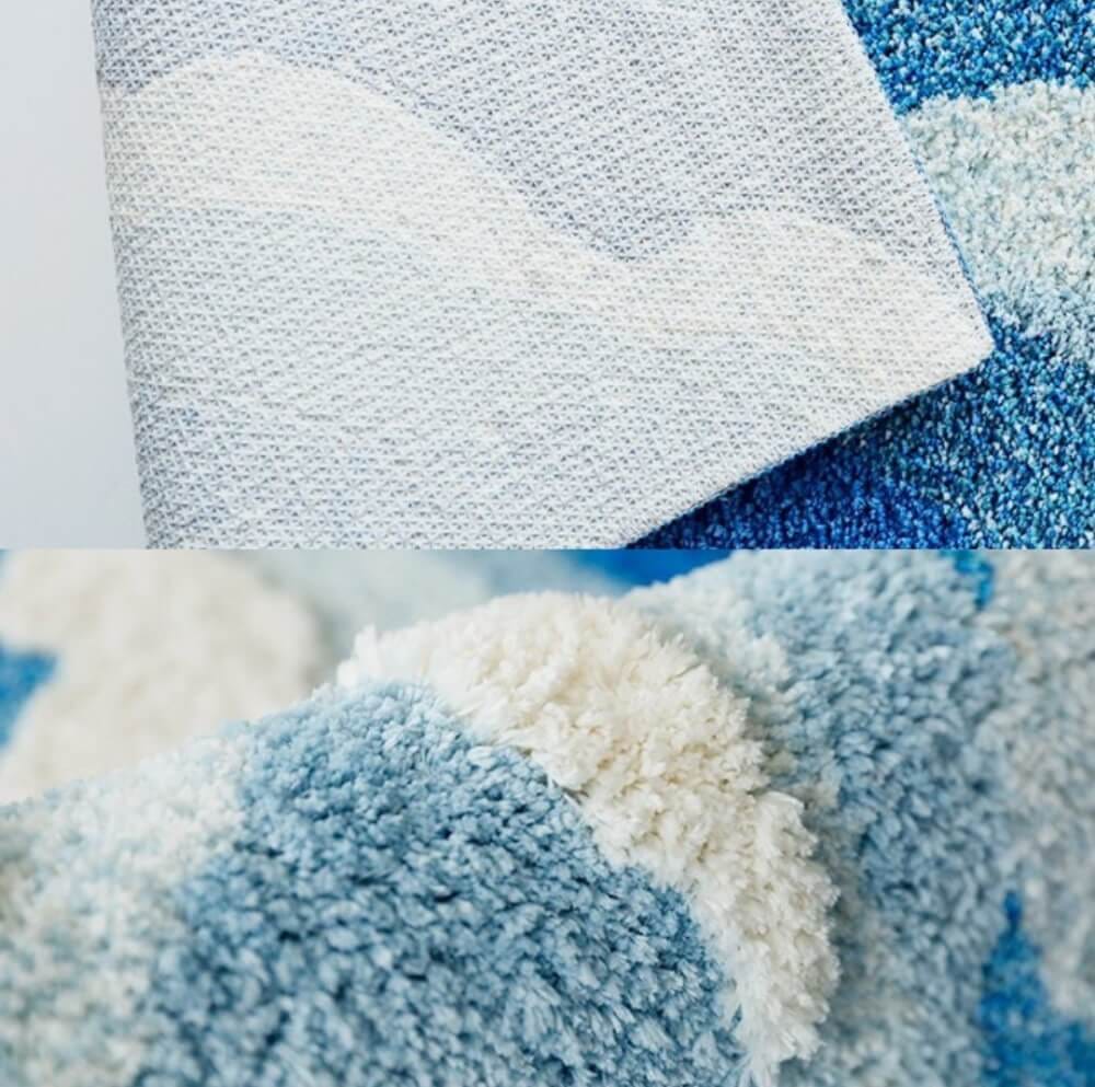 พรม MJHOMEDESIGNS BEDSIDE CARPET 15 80X155 ซม. ฟ้า