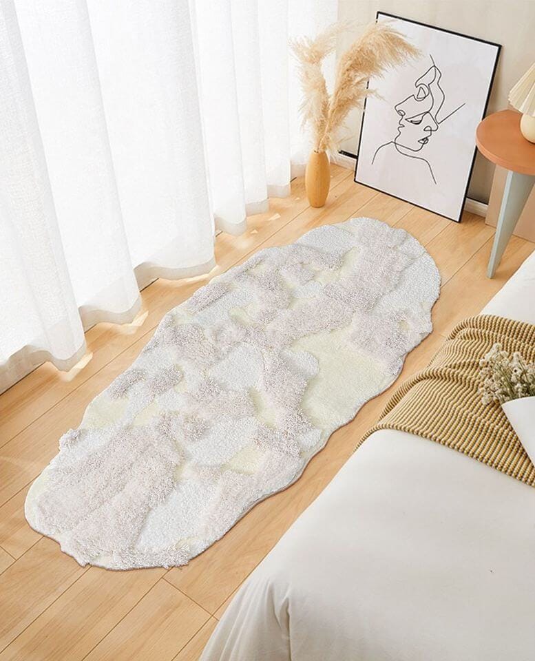 พรม MJHOMEDESIGNS QINGSI MUXUE 80X160 ซม. ครีม