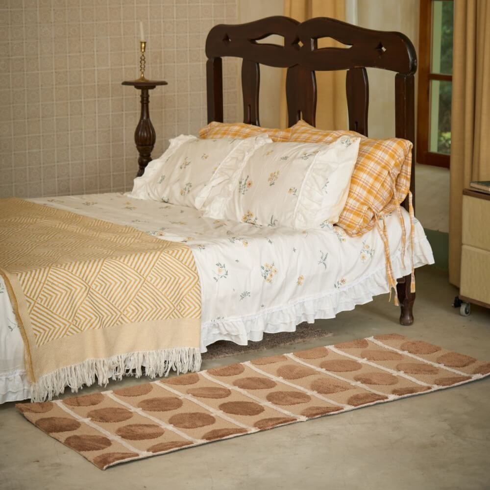 พรม MJhomedesigns Bedside Carpet 69 60x160 ซม. น้ำตาล