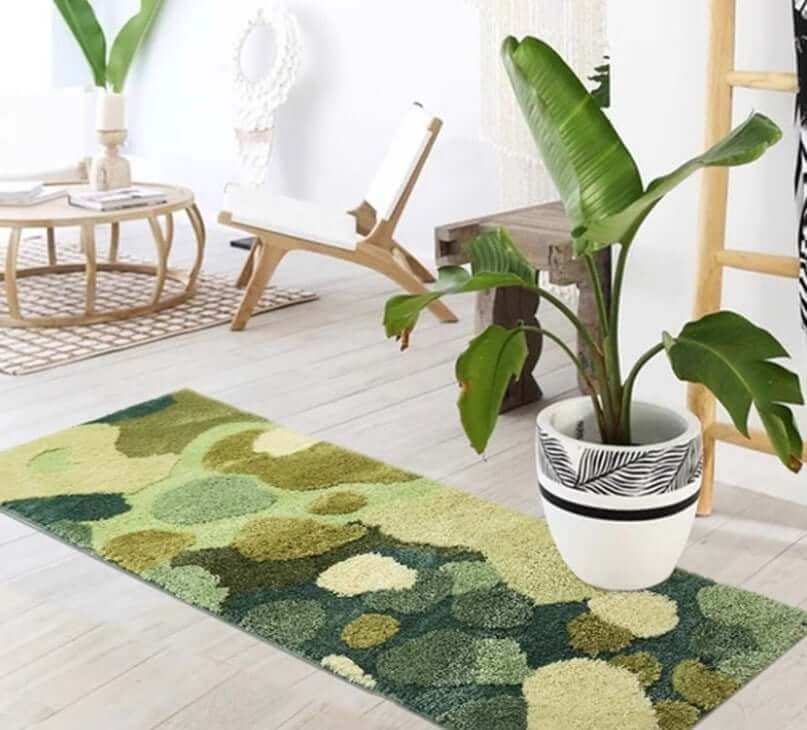 พรม MJHOMEDESIGNS BEDSIDE CARPET 66 50X150 ซม. เขียว