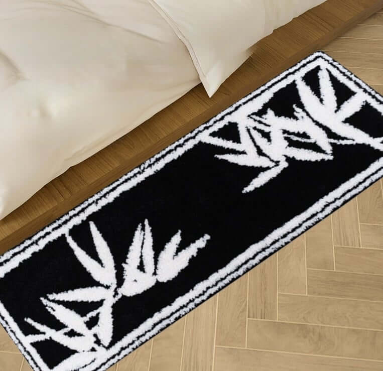 พรม MJhomedesigns Bedside Carpet 64 ขนาด 50 x 150 ซม. ดำ