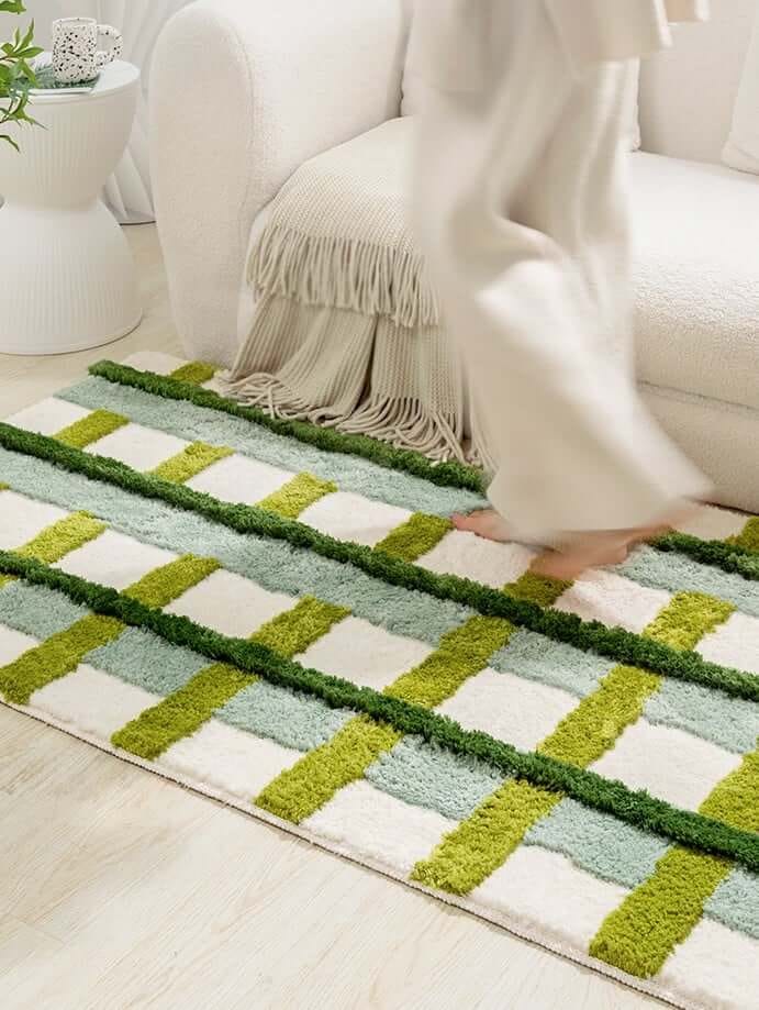 พรม MJHOMEDESIGNS BEDSIDE CARPET 03 ขนาด 60 X 120 ซม. เขียว