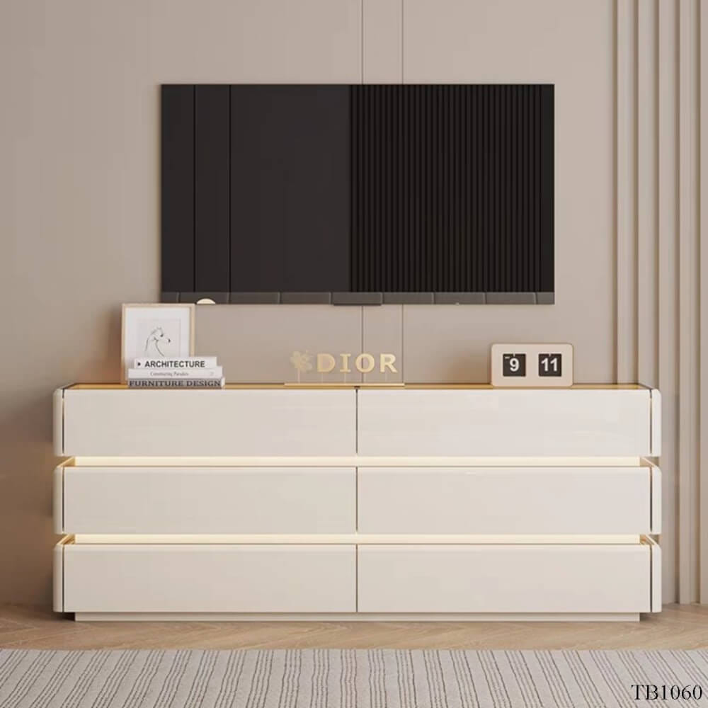 ตู้เก็บของ MJhomedesigns TB1060 สีครีม L120xW30XH63 cm