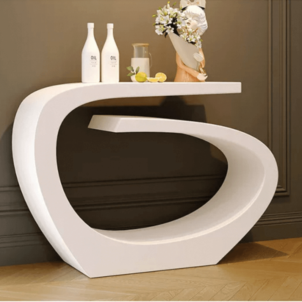 โต๊ะคอนโซล MJhomedesigns TB298 สีขาว L120xW30xH85 cm_4