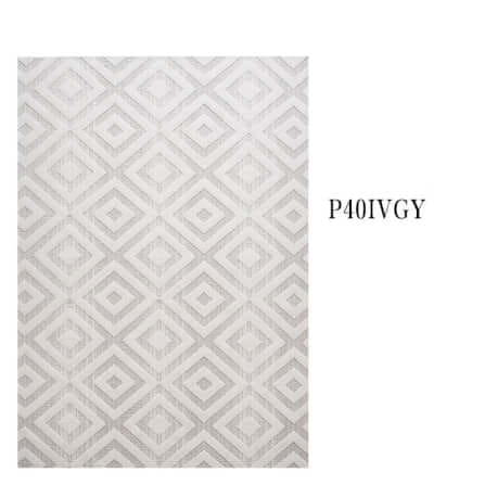 พรม MJHOMEDESIGNS KULOS SERIES P40LVGY ขนาด 160 X 230 ซม. เทา_0