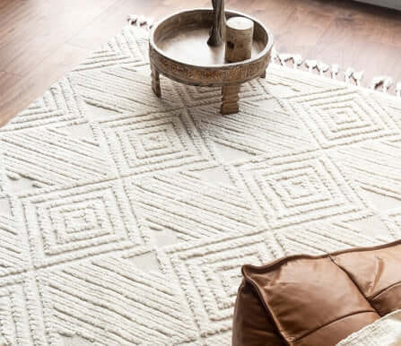 พรม MJHOMEDESIGNS NORDIC FASHION CARPET 120X180 ซม. ครีม_1
