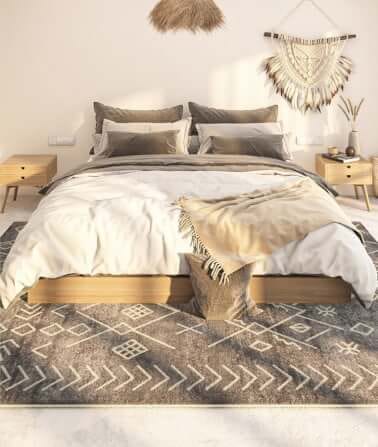 พรม MJHOMEDESIGNS BEDSIDE CARPETS 120 X 160 ซม. ดำ_1