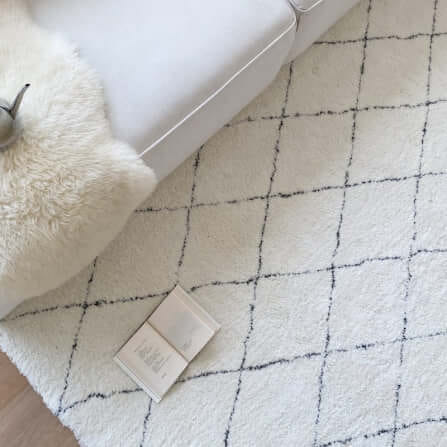 พรม MJhomedesigns Soft Carpet 01 ขนาด 160x 230 ซม. ขาว_1