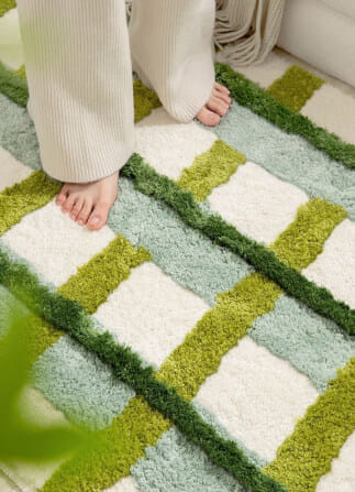 พรม MJHOMEDESIGNS BEDSIDE CARPET 03 ขนาด 60 X 120 ซม. เขียว_1
