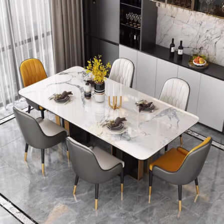 โต๊ะอาหาร MJhomedesigns TB1236 สีดำ L200XW100XH75 cm_1