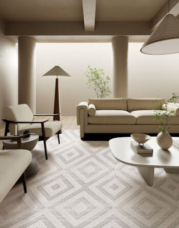 พรม MJHOMEDESIGNS KULOS SERIES P40LVGY ขนาด 160 X 230 ซม. เทา_1