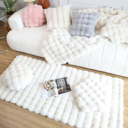 พรม MJHOMEDESIGNS BEDSIDE CARPET 59 60 X 120 ซม. ครีม_2