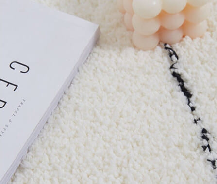 พรม MJhomedesigns Soft Carpet 01 ขนาด 160x 230 ซม. ขาว_2