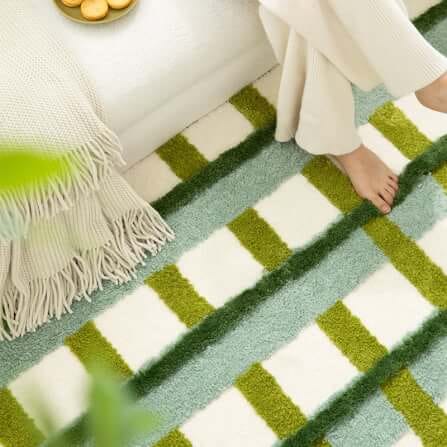 พรม MJHOMEDESIGNS BEDSIDE CARPET 03 ขนาด 60 X 120 ซม. เขียว_2