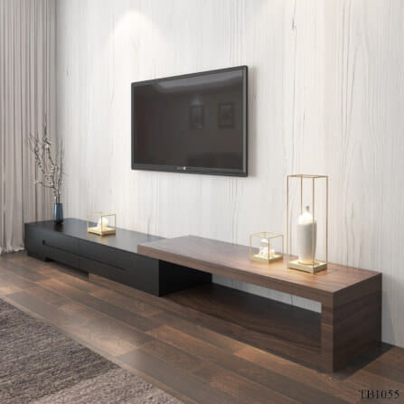 ตู้วางทีวี MJhomedesigns TB1055 สีดำ L200-275xW40xH32 cm_2