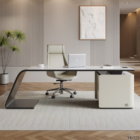 โต๊ะทำงาน MJhomedesigns TB922 สีขาว L160xW70xH75 cm_2